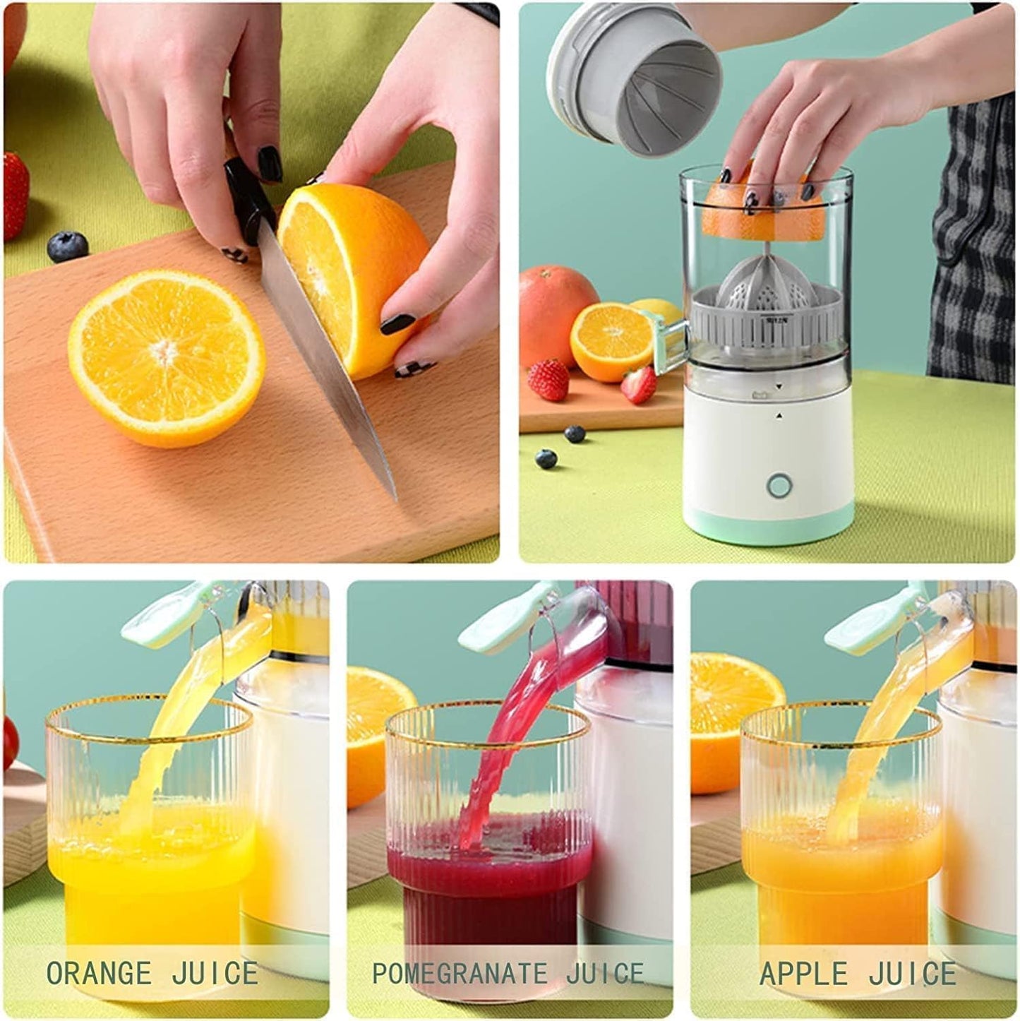 Portable USB Electric Rechargeable Juicer Blender Fresh Fruit Juice