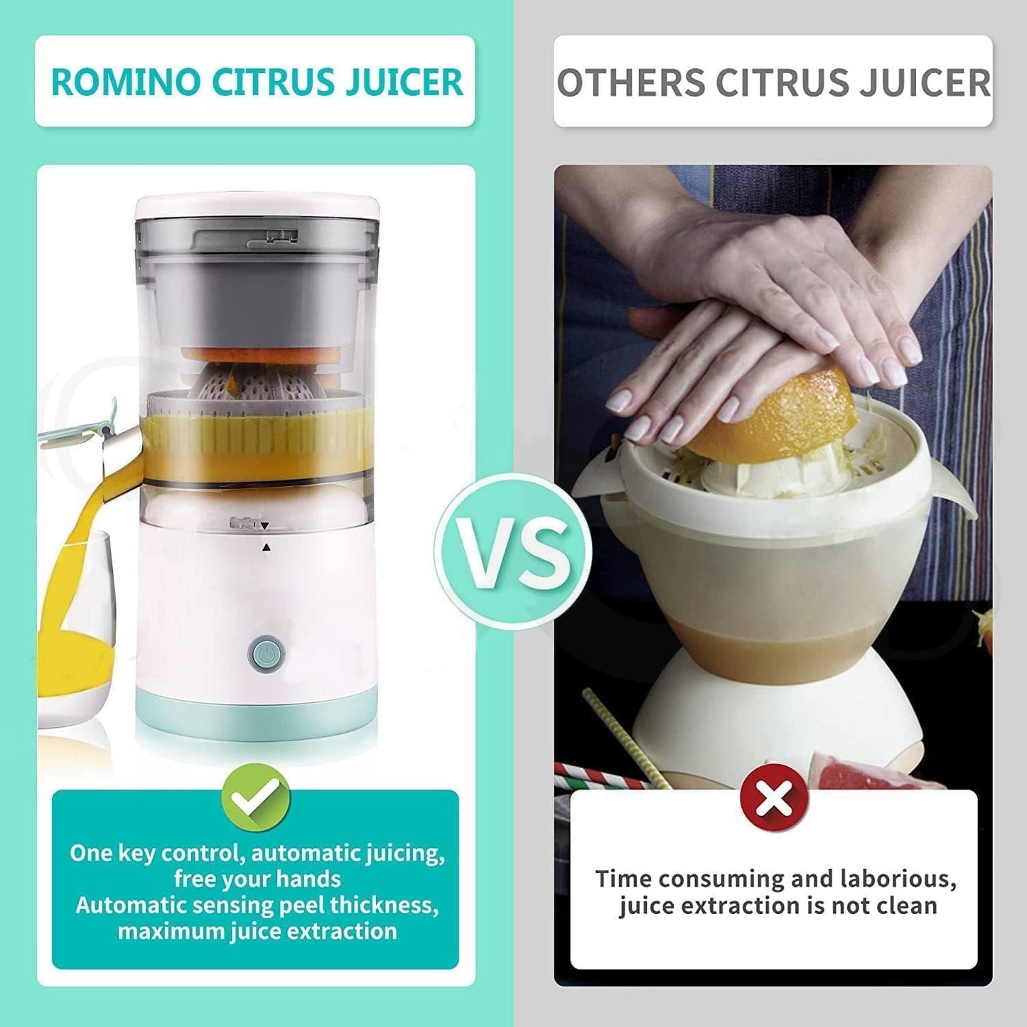 Portable USB Electric Rechargeable Juicer Blender Fresh Fruit Juice