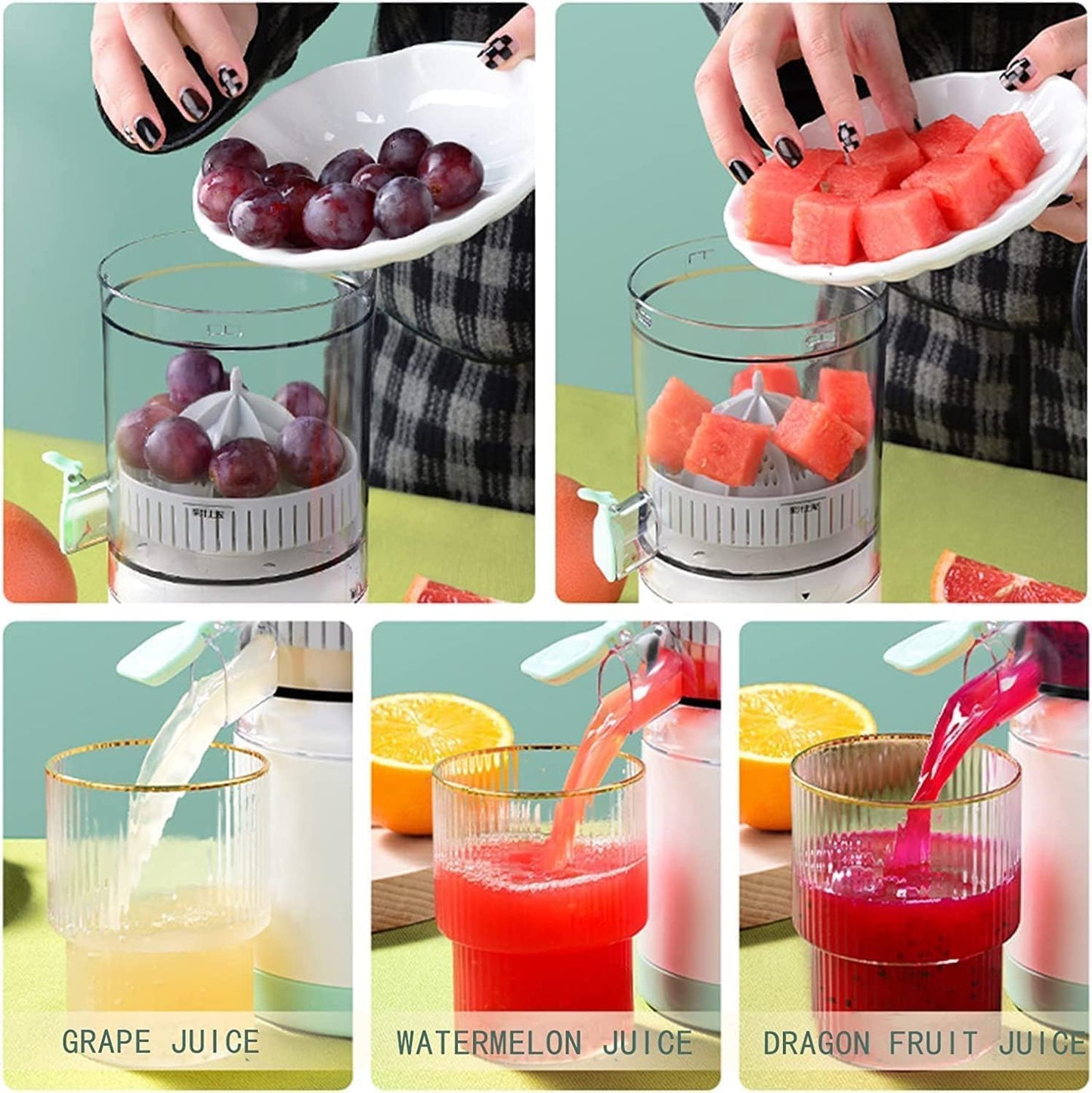 Portable USB Electric Rechargeable Juicer Blender Fresh Fruit Juice