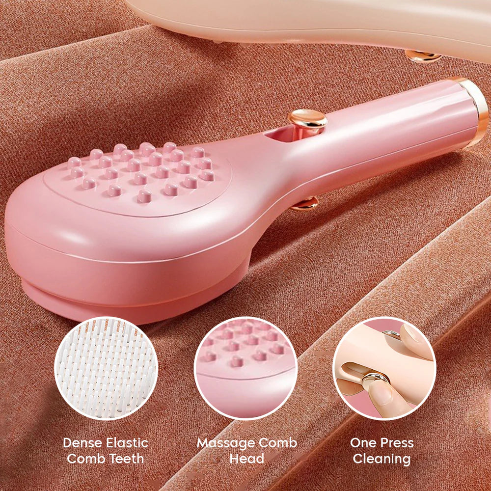 Frizzfree self cleaning hair brush for easy styling, anti-static technology massage comb