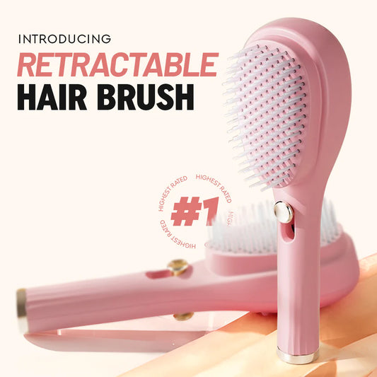 Frizzfree self cleaning hair brush for easy styling, anti-static technology massage comb