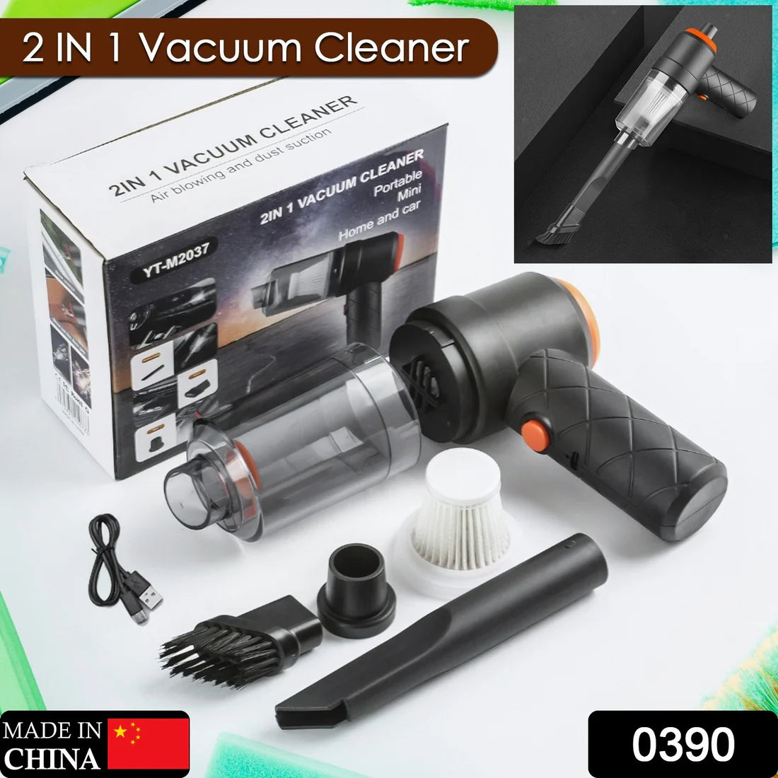 2‑in‑1 Cordless Handheld Car & Home Vacuum Cleaner with Blower