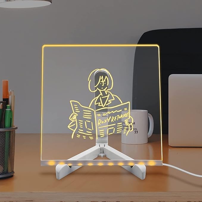 3D LED Light Glass Acrylic Writing Pad