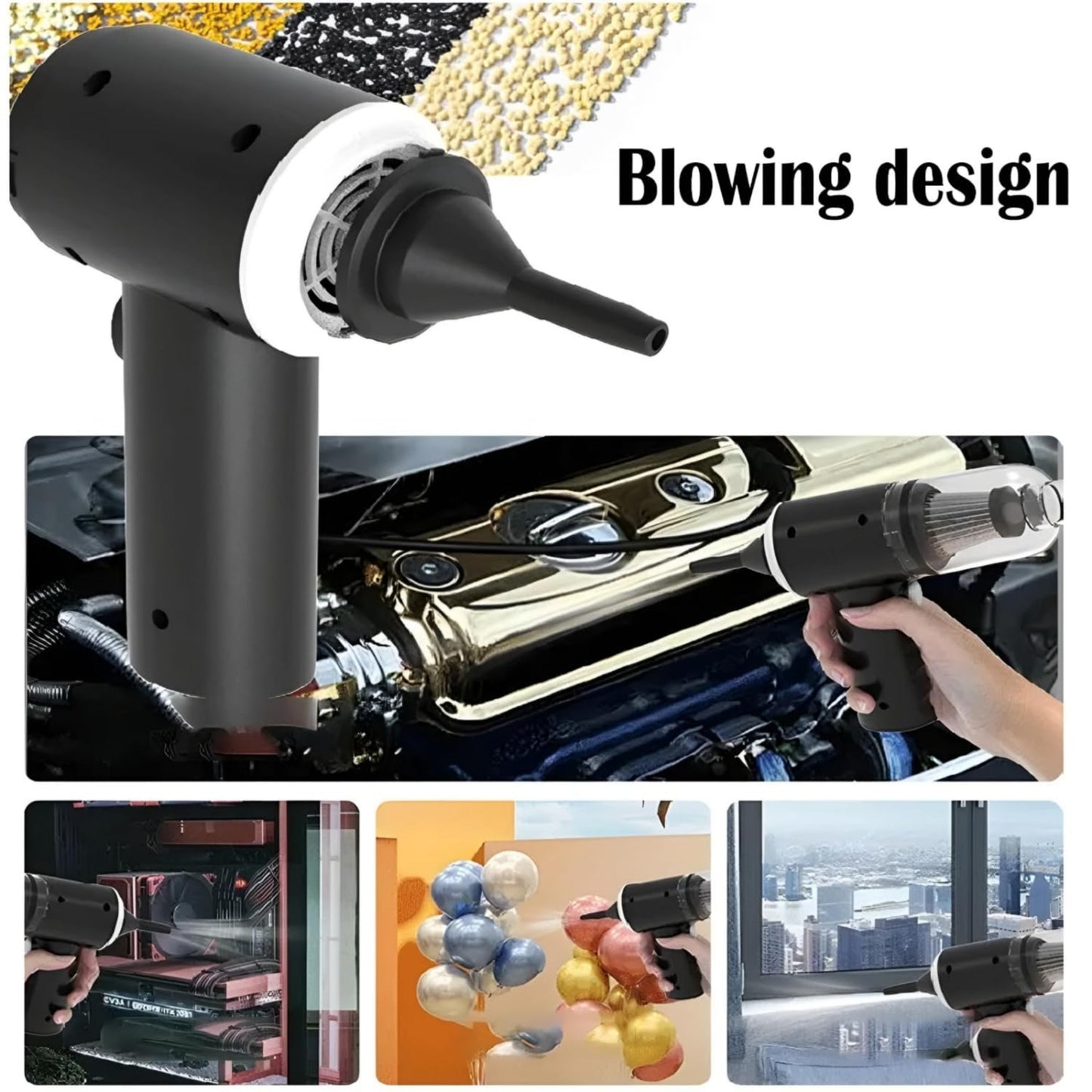 2‑in‑1 Cordless Handheld Car & Home Vacuum Cleaner with Blower